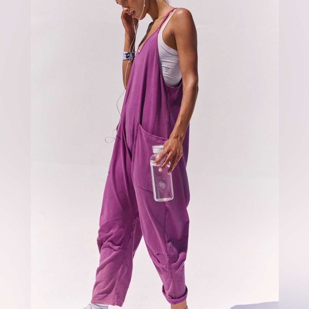 NEW NWT Free People Hot shot Onesie size S deep mulberry
